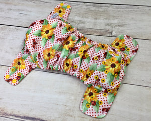 Sunflowers and Ladybugs Polyester Interlock