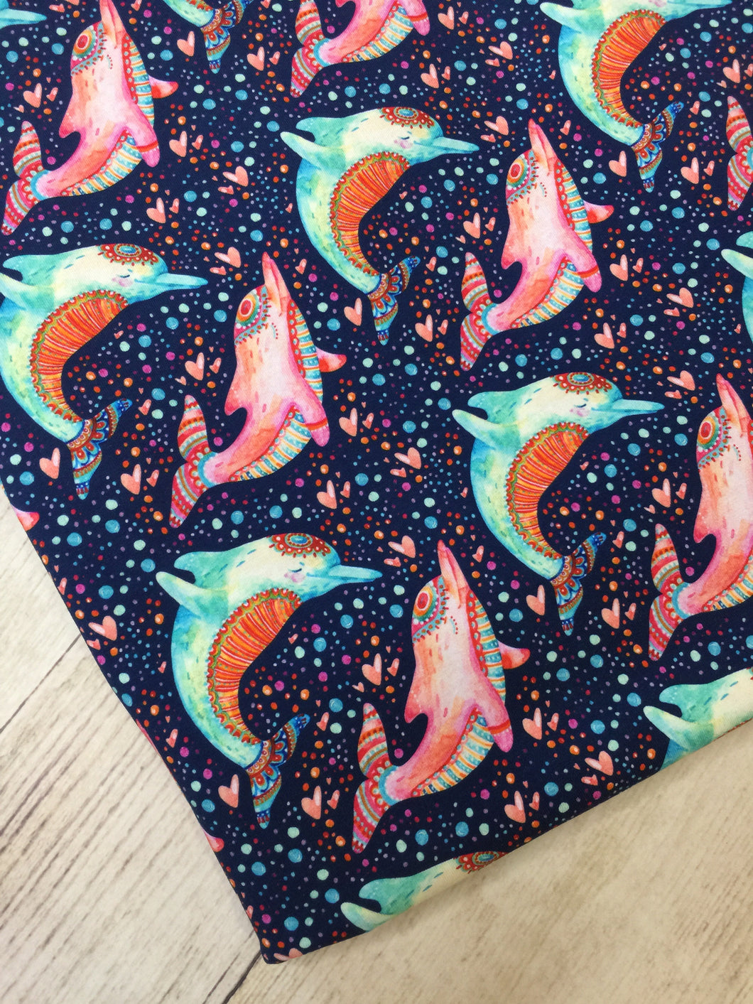 Clearance Cotton Spandex Dolphins
