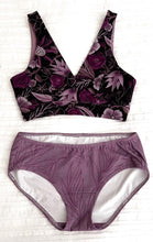 Load image into Gallery viewer, Purple Leaves Bamboo Spandex