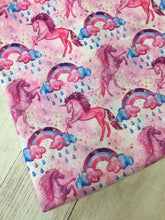 Load image into Gallery viewer, Cotton Candy Unicorns Polyester Interlock