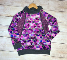 Load image into Gallery viewer, Fuchsia Galaxy Triangles French Terry