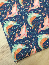 Load image into Gallery viewer, Celestial Dolphins Polyester Interlock