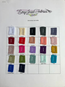 12oz Jersey Luxe Solids Color Chart
