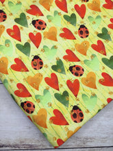 Load image into Gallery viewer, LadyBugs and Hearts Cotton Spandex