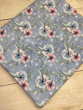 Load image into Gallery viewer, Clearance Cotton Spandex Periwinkle Winter Floral