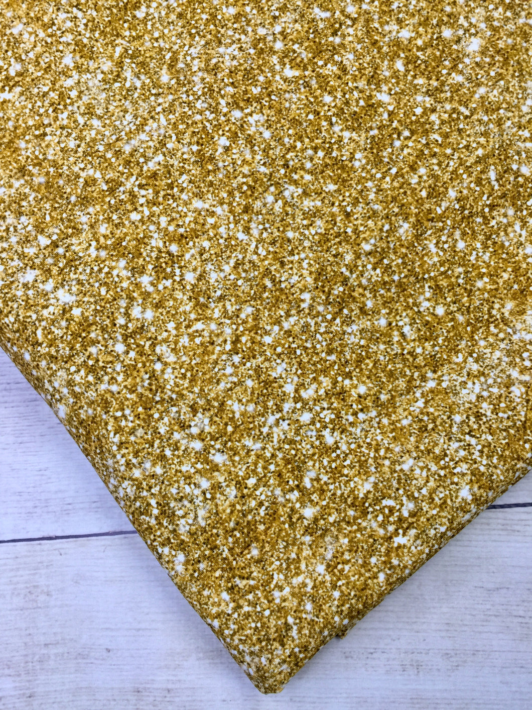 Bright Gold Faux Glitter Cotton Spandex