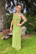 Load image into Gallery viewer, Turquoise Sunflowers Bamboo Spandex
