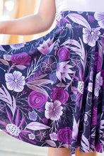 Load image into Gallery viewer, Purple Moody Floral Cotton Spandex