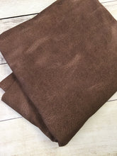 Load image into Gallery viewer, Dark Brown Faux Leather Cotton Spandex