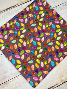 Stained Glass Leaves single Purple Cotton Spandex