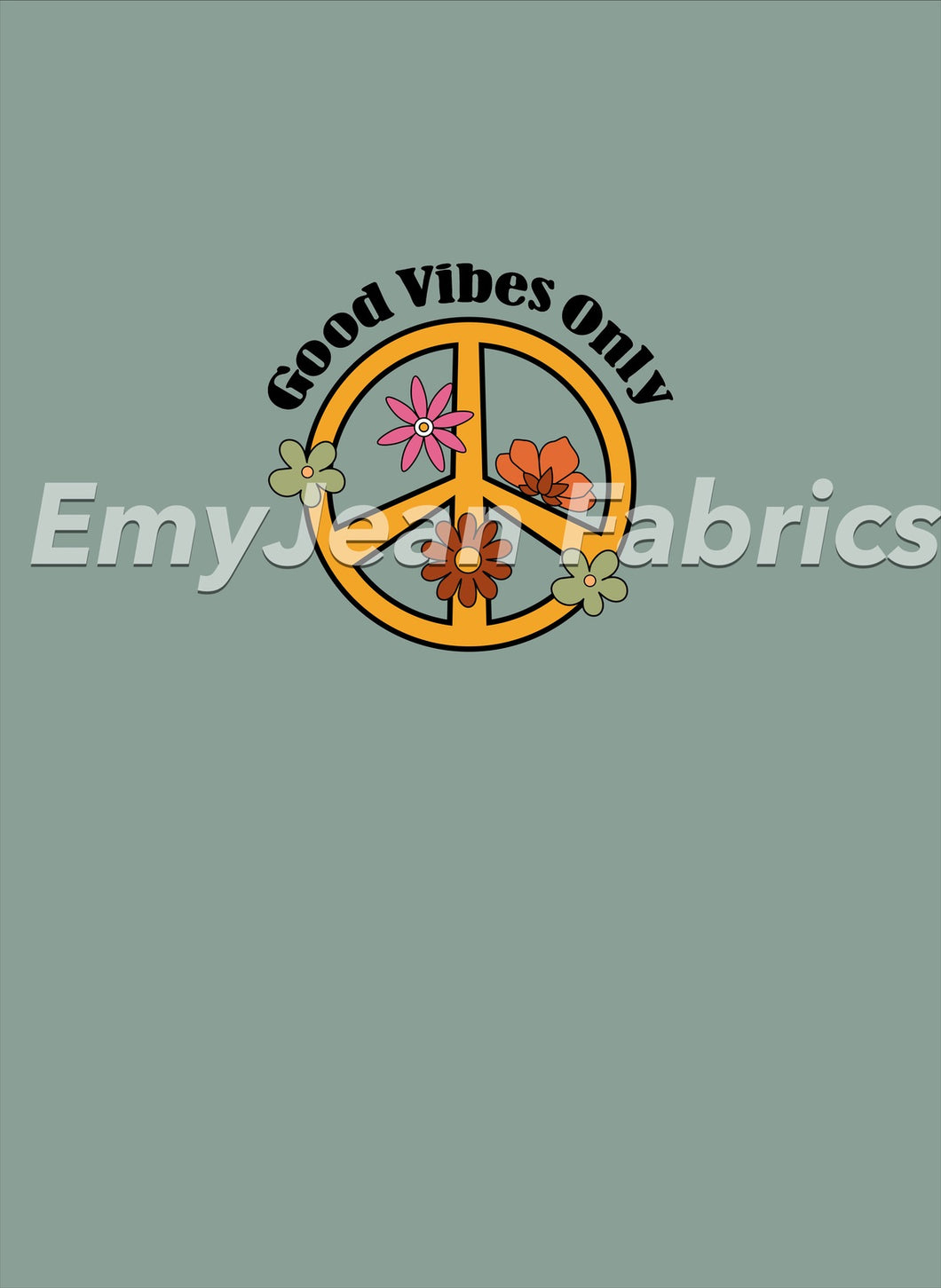 Good Vibes Cotton Spandex, French Terry, Bamboo Spandex Panel