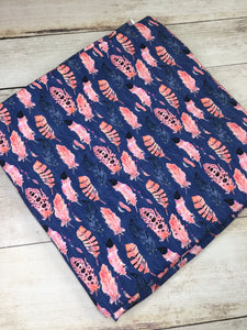 Clearance Cotton Spandex Flamingo Feathers