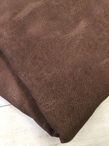 Dark Brown Faux Leather Cotton Spandex