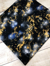 Load image into Gallery viewer, Black and Gold Marble Galaxy French Terry