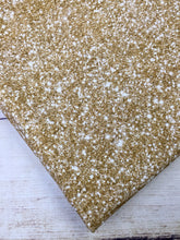 Load image into Gallery viewer, Champagne Gold Faux Glitter Cotton Spandex
