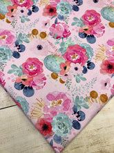 Load image into Gallery viewer, Pink Floral French Terry