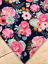 Load image into Gallery viewer, Navy Floral French Terry