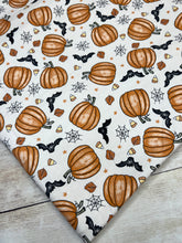 Load image into Gallery viewer, Pumpkins and Bats Cotton Spandex