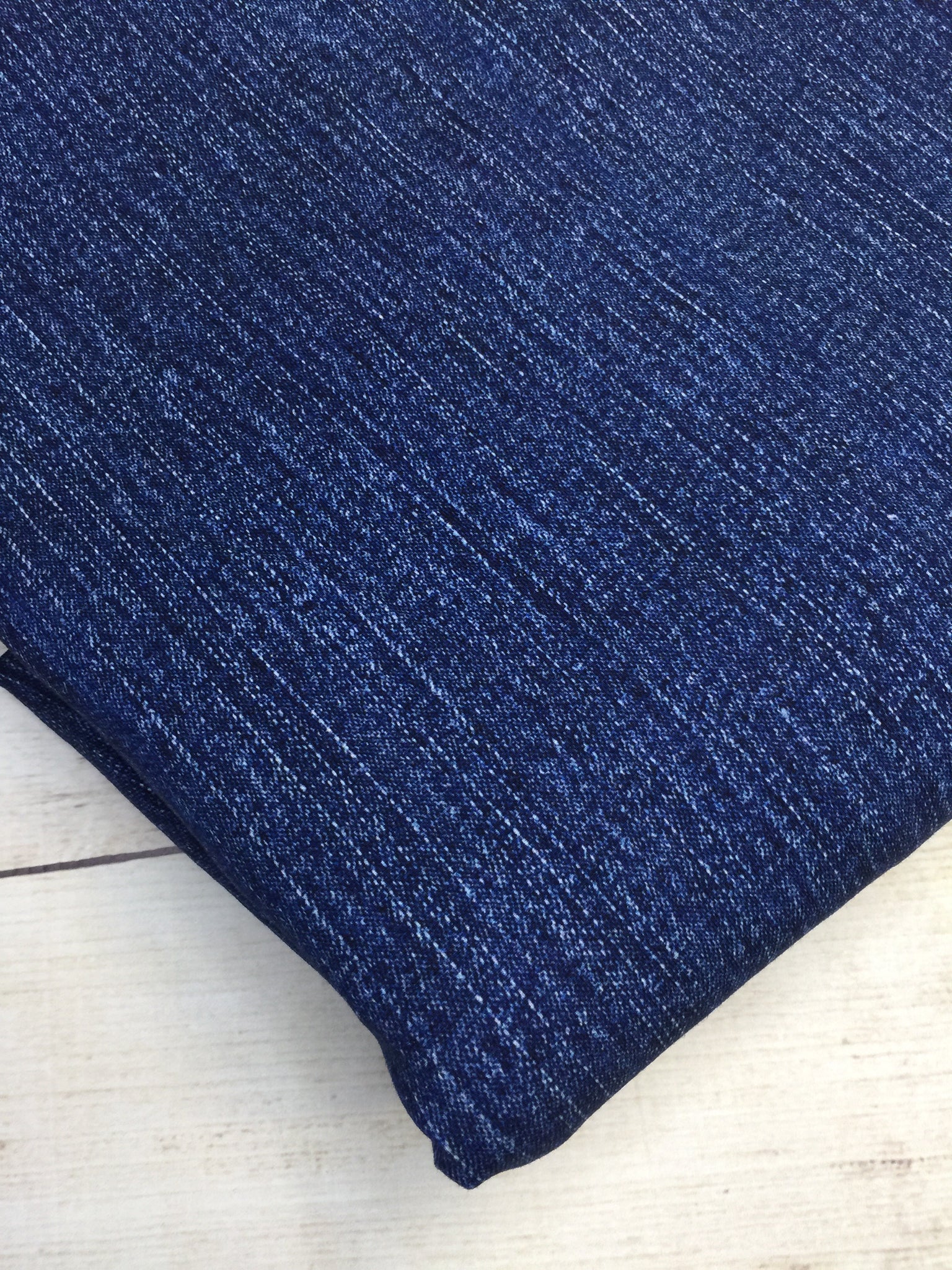 Blue Faux Denim Cotton Spandex – EmyJean Fabrics
