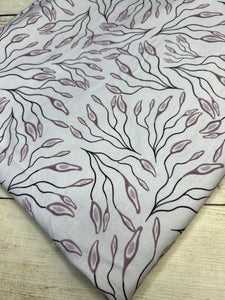Purple Fronds  Cotton Spandex
