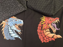 Load image into Gallery viewer, Clearance Blue Dragon Cotton Spandex Panel