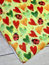 Load image into Gallery viewer, Ladybugs and Hearts Polyester Interlock