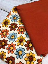 Load image into Gallery viewer, Retro Smiley Flowers Cotton Spandex