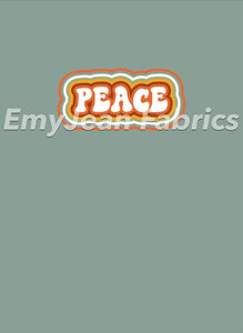 Peace Cotton Spandex, French Terry, Bamboo Spandex Panel