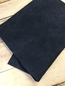 Dark Blue Faux Leather Cotton Spandex