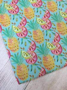 Clearance Cotton Spandex Tropical Pineapple