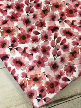 Load image into Gallery viewer, Water color Floral Cherry Stretch Minky