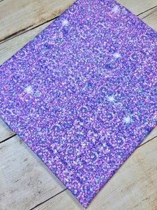Light Purple Faux Glitter Cotton Spandex