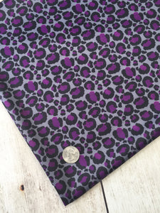 Purple Leopard Polyester Interlock