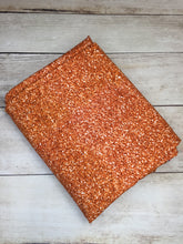 Load image into Gallery viewer, Orange Faux Glitter Cotton Spandex