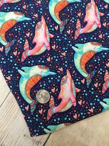 Clearance Cotton Spandex Dolphins