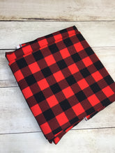 Load image into Gallery viewer, Red Buffalo Plaid Cotton Spandex
