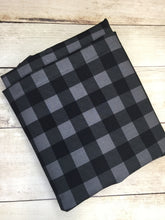 Load image into Gallery viewer, Grey Buffalo Plaid Cotton Spandex