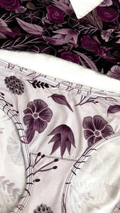 Purple Floral Cotton Spandex