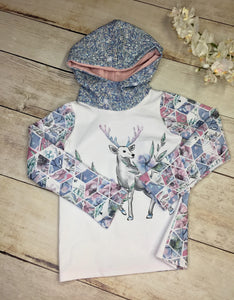 Clearance Winter Deer Cotton Spandex Panel